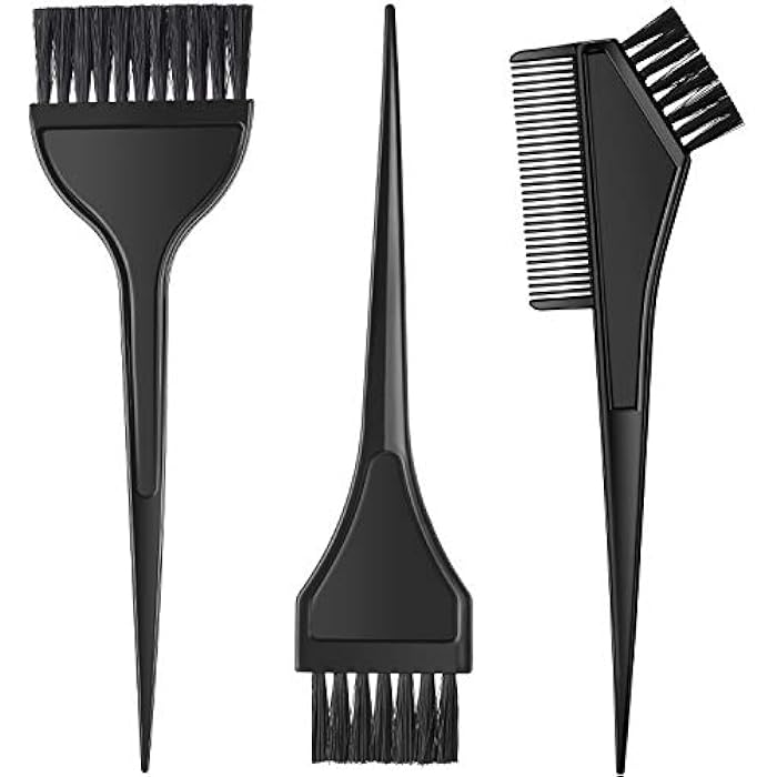 BOAO 3 Pieces Hair Dye Colouring Brush Hair Dyeing Comb Brush Kit Bleach Tint Applicator Tools for Hair Hairdressing Salon - Image 1